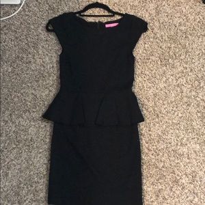 Black Alice + Olivia peplum dress
